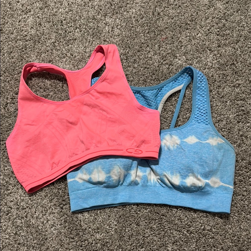 Pink and Blue Sports Bras